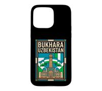 Bukhara Uzbekistan Flag Kalon Minaret Travel Art Design Case for iPhone 15 Pro Max
