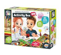 Buki Activity Crafts Box for Kids with 800+ Arts & Crafts Supplies in 2 Storage Trays - Art & Craft Kit with Instructions for 20 Projects, Scissors, Pipe Cleaners & More - Gift for Boys & Girls 4+