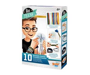 Buki Be Teens Friendship Bracelet Making Kit with 10 Bracelets, Instructions & Accessories - Arts & Crafts Jewellery Set with Foam Disc, Threads, Beads & Pendants for Boys & Girls 8+
