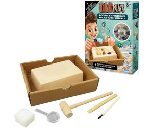 Buki Childrens Dig Kit Rocks and Minerals Educational Discovery Archaeology Set