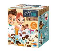 Buki Cook Chef Chocolate Making Kit for Kids with Press, 8 Chocolate Maker Moulds & Bar Mould - 20 Recipes Including Lolly's, Filled Eggs & Bars with Illustrated Instructions - Ages 7+