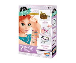 Buki France Be Teens Glitter Jewellery Making Gift Set. Jewellery Making Kit. Create 5 Bracelets & 2 Necklaces with Instructions & Accessories. Arts & Crafts for Kids. Suitable for Boys & Girls 8+