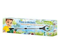Buki France BN013 - Litter Picker - 80cm Rubbish & Litter Picking Set. Grabber Stick Tool. Includes Work Gloves and 5 Activities for Kids. Gift Suitable for Boys & Girls 6 years and over