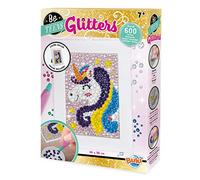 Buki France DP002 Be Teens Glitters - Unicorn. Glittery Diamante Arts & Crafts Kit. DIY Decorative Mosaic with Wooden Photo Frame. Creative Gift Suitable for Boys & Girls 7+