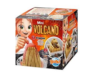 Buki France Mini Volcano + Dig Kit. 2in1. Make your own Erupting Volcano PLUS Dig up Volcanic Stones with the Dig Kit with Digging Tools. Kids STEM Toy Chemistry Set. Science Gift for Boys & Girls 8+