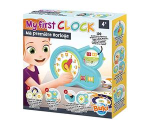 Buki France My First Clock. Learn How to Tell the Time. Digital & Analogue Clock. 12h and 24 hour Clock. Games to help Learn the Time. Educational Toy Suitable for Children 4 years and above 4+