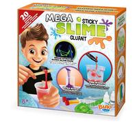 Buki Mega Sticky Slime Science Kit 20 Experiments Fluffy Glow Gold Kids 8+