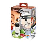 Buki Pocket Microscope for Kids - Portable Educational Toy with 120X Magnification & Smartphone Compatibility - Kids Handheld Microscope Includes Quiz Sheet, LED Light & Compact Design for Ages 8+