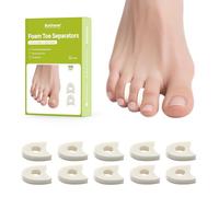Bukihome 100 Pack Foam Toe Separators - Correct Overlapping Toes and Reduce Friction - Breathable and Comfortable, Foam Toe Spacers for Women