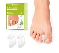 Bukihome Gel Toe Separators,12 Pack Toe Spacers for Bunion, Corns & Overlapping Toes, Bunion Corrector for Men and Women, Bunion Correction, Large Size