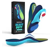 Bukihome Heavy Duty Insoles - 220lbs+ - Distributes Pressure - Cushioning & Shock Absorption - High Arch Support Insoles for Men & Women - Work Boot Shoe Insoles - Orthotics Inserts - XL