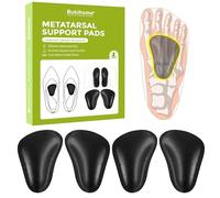 Bukihome Metatarsal Pads for Women Men - 2 Pairs Leather Ball-of-Foot Cushions for Forefoot Support - Soft Support Pad for Pain Relief, Metatarsalgia, Morton’s Neuroma, Fit for High Heels, Size L