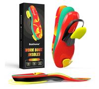 Bukihome Orthotic Insoles for Plantar Fasciitis Relief - Heavy Duty Work Insoles with Anti-Fatigue Arch Support, Shock Absorption & Heel Cushion - Men Women Shoe Inserts -L