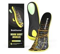 Bukihome Running Insoles for Men & Women, Achilles Tendonitis Insoles with Soft Heel Cushion for Heel Pain, Plantar Fasciitis, Morton's Neuroma, Ball of Foot Pain Relief-L