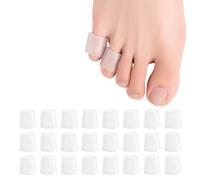 Bukihome Silicone Pinky Toe Sleeves - Soft Gel Toe Sleeves, 24 Count | Trimmable, Washable, Anti-chafing, and Versatile For Various Occasions, Soft Gel Toe Cushions for Daily Wear
