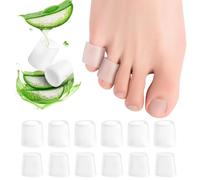 Bukihome Silicone Toe Protectors - Silicone Open Pinky Toe Sleeves for Hammer Toes, Corns, Calluses, Blisters - Soft Gel Protector Toe Cushions for Pain Relief - 12 Count (6 Thick +6 Thin)