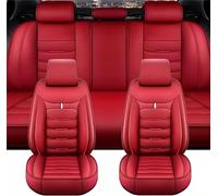 BUKISA Car Seat Covers for MINI Countryman (R60) 1.Generation 2011-2016, Car Seat Cushions Protectors Universal Fit Leather Car Accessories for Rear Complete Set 5 Seats,D Red
