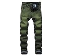 BUKKKNYE Ripped Skinny Jeans for Men Destroyed Splash-Ink Fashion Streetwear Denim Pants Big&Tall Slim Fit Trendy Motocycle Jeans(Green,XXL)