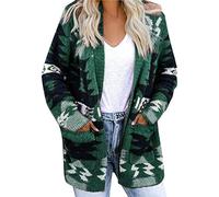 BUKKNYE Aztec Coat Women Western Ethnic Long Sleeve Open Front Baagy Vintage Cardigan Sweaters Winter Warm Sweaters Coats Oversize