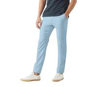BUKKNYE Chino Trousers for Men Casual Business Office Smart Dress Pants Tapered Flat Front Solid Color Casual Pants Wrinkle-Resistant Big and Tall(Light Blue,34)