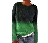 BUKKNYE Fair Isle Sweater for Women Vintage Holiday Winter Sweater Oversize Knitted Aztec Printed Long Sleeve Boat Neck Lightweight Retro Cute Holiday Festival Jumper Pullover