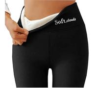 BUKKNYE Fleece Lined Leggings Women High Waisted Thermal Leggings Winter Black Leggings Workout Warm Yoga Pants Tights Sports Running Hiking Gym Trousers