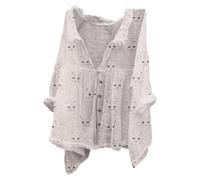 BUKKNYE Linen Tops for Women Oversized White Shirt Ladies+Linen+Shorts Baseball Shirts for Women Blue Blouses for Women UK Black Shirt Woman 3/4 Sleeve Jumpers for Women UK