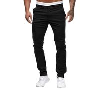 BUKKNYE Mens Skinny Dress Pants Elastic Waist Flat Front Slim Fit Casual Smart Work Trousers Plus Size Business Office Golf Pants Slacks with Pockets Big&Tall Black