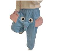 BUKKNYE Mens Womens Novelty Elephant Pants Cotton Casual Loungewear Pajamas Bottoms Humorous Animal Themed Christmas Prank Gifts PJS Trousers Sky Blue