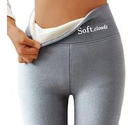 BUKKNYE Thermal Leggings Women Fleece Lined Warm Winter Yoga Pants Plus Size High Waist Fluffy Sherpa Soft Comfort Casual Tights Pants Ladies Workout Yoga Trousers