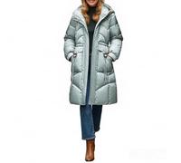 BUKKNYE Women's Coats Winter Jackets Ladies Hooded Parka Long Quilted Puffer Coat Warm Fleece Lined Thick Overcoat Skiing Snowboarding Outerwear with Pockets A-Green