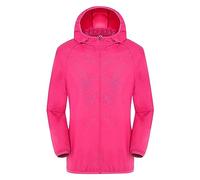 BUKKNYE Womens Rain Jacket with Hood Lightweight Waterproof Rain Coat Outdoor Active Windbreaker