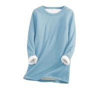 BUKKNYE Women's Sherpa Fleece Lined Sweatshirts Without Hood Thick Warm Fall Winter Shirts I'm Still Freezing ME 24:7 Funny Sweater Pullover Plus Size Print Long Tops