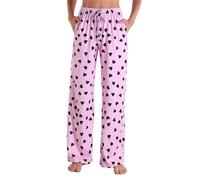 BUKKNYE Women's Soft Pyjama Bottoms Loose Fit Elastic Waist Comfy Lounge Yoga Pants Plus Size Lightweight Floral Printed Casual Pjs Trousers Loungewear Nightwear