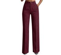 BUKKNYE Work Trousers Women Wide Leg High Waisted Black Trousers Loose Fit Winkle Free Flat Front Smart Casual Yoga Office Business Pants with Pockets