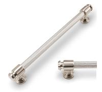 BUKOBYHE 10 Pack 7.5Inch Brushed Satin Nickel Kitchen Cabinet Handles Knurled Cabinet Pulls Drawer Pulls Kitchen Hardware