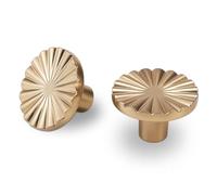 BUKOBYHE JDUS23-CBK-6 6 Pack Kitchen Cabinet Handles Champagne Bronze Cabinet Zinc Alloy Knobs Gold Drawer Knobs Kitchen Hardware
