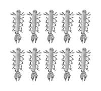 BULAIDAI 10pcs High Buoyancy Shrimp Soft Lures with Realistic Detailing and Curved Tail Artificial Baits for Freshwater Saltwater Shrimp Lures for Anglers