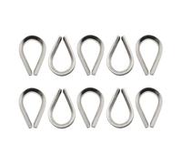 BULAIDAI 10Pcs Triangular Cable Clamps Rigging Accessory Fixing Workpiece Cable Wire Rope Protective Sleeve Heavy Duty Thimble Stainless Steel Thimble