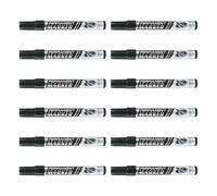 BULAIDAI 12Pieces Professional Permanent Markers for Labeling Packaging Industrial Use Marker Pen Quick Dry Water Resistant Professional Fine Tip Marking Pen