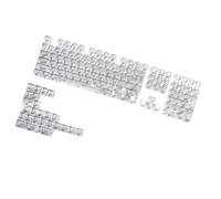 BULAIDAI 132Key 10mm Height Translucent Keycaps Side/Top Print for Color Lighting in Gaming and Environment High Transparency