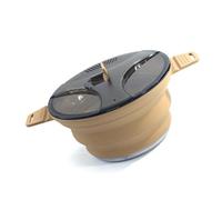 BULAIDAI 2 Pack Thin Backpacking Cook Bowls Collapsing Plan Permanent Rustless Silicone for Backpackers Hikers Collapsing Introduction Cookware Outdoor Pliable Cooking Container