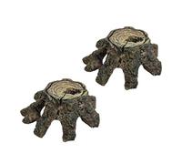 BULAIDAI 2lots Vivarium Decoration Cave Lizards Hide Spots Snake Tanks Accessory for Lizards and Snake Aquariums Natural Environment