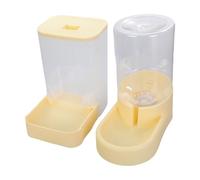 BULAIDAI 2PCS Feeder and Water Bowl Set Clear Waterer and Dry Food Container for Busy Pet Owners and Pet Daily Feeding Food Container