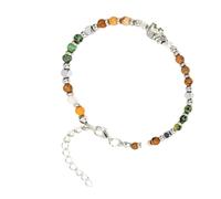 BULAIDAI African Wildlife Inspired Adjustable Turquoise Jewelry Elephant Theme for Nature Lovers and Collectors Adjustable Green Beads Bangle