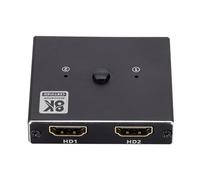 BULAIDAI Aluminum Alloys HDTV Switcher Splitter Double Mode for Multiple Device Connectivitys and Signals Distribution HDTV-compatible Bidirectional Switcher Splitter