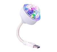 BULAIDAI Automatic Rotating LED Light Small Design 360 Colorful Projection Disco Light Bulb 6W Suitable for Themed Party Decors Colorful Rotating Light USB Disco Light Bulb