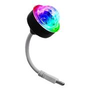 BULAIDAI Automatic Rotating LED Light Small Design 360 Colorful Projection Disco Light Bulb 6W Suitable for Themed Party Decors Colorful Rotating Light USB Disco Light Bulb