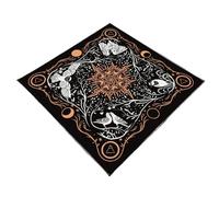 BULAIDAI Bird Pattern Astrology Tablecloth Tarots Divinations Tablecloth Altars Cloth Divinations Board Game Accessory Bird Pattern Tarots Card Tablecloth Spiritual Deckcloth