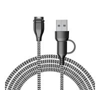 BULAIDAI Cable for Outdoor Watches 8/7 / 7X / 6/5 Fast Charging & Nylon Braid Compact Travel Design Double USB Charging Cable